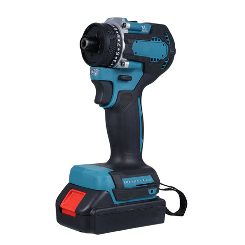 Heavy Hitter 21V Cordless Drill With 55Nm Badass Torque And Dual Speed Switches, featuring ergonomic design and battery pack.