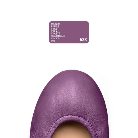 No Sweat Quick Color Leather And Canvas Dye For Beat Up Kicks Boots Bags And Coats In Bold Purple 25 Ml Tube on scuffed leather shoe.