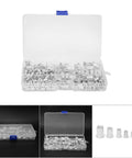 Beefy Aluminum Rivet Nut Kit M3 To M8 Threaded Inserts in open storage case, displayed on black and white backgrounds