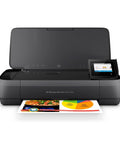OfficeJet 250 Wireless Mobile Printer Scanner Copier With Battery Included All In One On The Go Portable Printer open, printing a document.