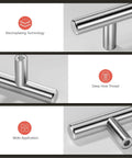 30 Pack 3 Inch Center To Center Brushed Nickel Cabinet Pulls Modern Stainless Steel Cabinet Handles Five Inch Overall Length