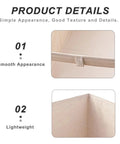 Close-up of Straight Up Durable Cotton Linen Foldable Closet Organizer Bins showing smooth texture and lightweight design.