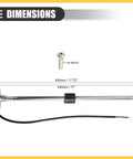 Dimensions of Heavy Duty Universal Fuel Sending Unit Float Sensor With Slick Durable Stainless Steel Arm For Boats Trucks And Rvs Anti Corrosion Diesel Gas Tank Water Level Replacement.