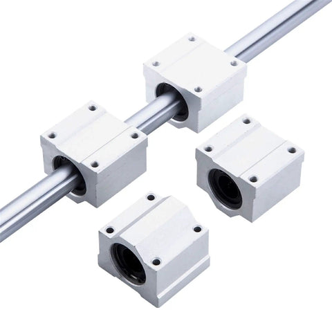 2 Pcs Linear Bearing Slides SCS6UU SCS12UU Bore 6mm And 12mm Ultra Smooth Pro Glide For CNC Parts And 3D Printer Parts Precision Machine Tools High Quality Guide Rails For Smooth Motion, silver linear bearing blocks on rod