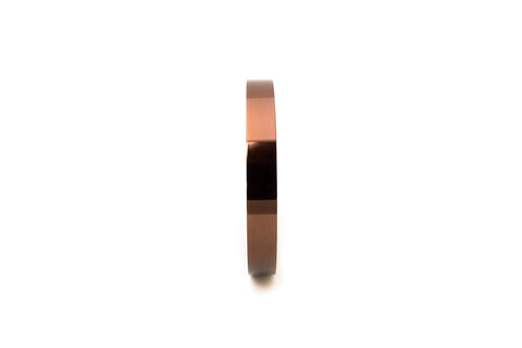 Kapton Polyimide Low Static Adhesive Tape, one mil thick, side view, 36 yard length, half inch width, silicone adhesive with ESD additive
