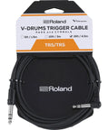 15 Feet Electronic Drum Trigger Cable For V-Drums And Percussion Modules packaging with quarter inch TRS ends visible.