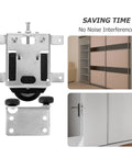 Heavy Duty Metal Sliding Door Roller With Double Bearing Reinforced Axles Rolls Like A Dream And Crushes Daily Wear Premium Replacement Part For Patio Doors Or Interior Tracks, showcasing the roller's sturdy design and low noise feature.