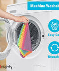 Orighty microfiber cleaning cloths, 24-pack, multicolor, 12x11 in, reusable lint-free rags.