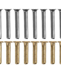 Heavy Duty Umbrella Skeleton Rivets With Willow Nails For Quick Shutter And Frame Repair Top Shelf silver and gold fasteners set.