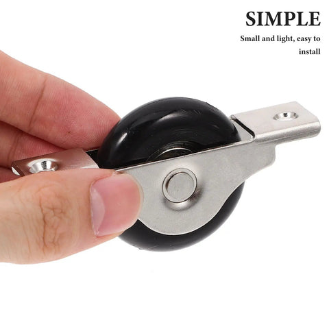 Heavy Duty Nylon Sliding Door Rollers With Precision Double Bearings for smooth glide shown in hand, featuring a black wheel and metal bracket.