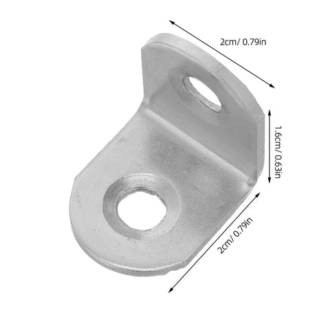 40 Pack Stainless Steel Right Angle Shelf Brackets With Screws 0.79x0.79 Inch Thickened L Brackets For Wood Surfaces