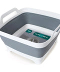 Collapsible Dish Basin With Drain Plug 2.4 Gal Foldable Sink For Kitchen RV Camping And Dorm Living Space Saving Dish Wash Tub