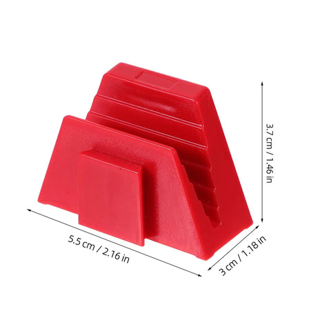 Red plastic modular piece for 12 Piece Modular Wrench Storage Rack Magnetic Tool Holder Organizer Tray For Toolbox And Garage Keeps Wrenches Neatly Sorted And Quick To Grab Great For Home Garages And Shop Carts Provides Fast Access And A Clean Workspace.