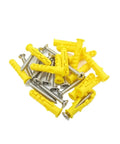 Plastic Expansion Wall Plugs Set With 304 Stainless Steel Self Tapping Screws Heavy Duty Fastener Hardware Kit in yellow