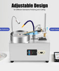 Gem Faceting Machine 180W 110V Gemstone Grinding Jewelry Lapidary Cutter Polisher shown with adjustable design features.
