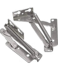 Two Pack Foldable Bed Lifting Brackets With 80 Degree Hinges, heavy duty bed lift supports, spring mechanism, metal, pre-drilled mounts