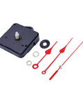 3X Replacement Wall Clock Movement Kit With Pendulum And Hands Quartz Clock Motor Black And Red Finish DIY Clock Repair Parts