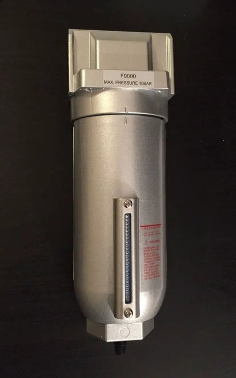 1 Inch Inline Air Compressor Water Moisture Filter Trap With Manual Drain for Pneumatic Tools, dust oil water separator, front view.