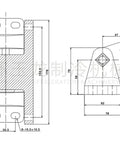 Heavy Duty Steel Door Hinge Built To Survive Freezing Days Or Sweltering Summer Heat measuring dimensions and design specifications.