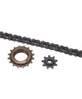 Beefy Mountain Bike Chain Kit With 16 Tooth Sprocket 9 Tooth Gear And 38 Link Chain For Simple Bike Modifications And Conversions Built From Steel