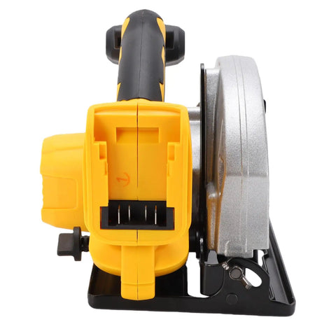 Front view of Heavy Duty Cordless Circular Saw With 5300 RPM Brushless Motor And Seven Quarter Inch Blade designed for precise hardwood cuts.