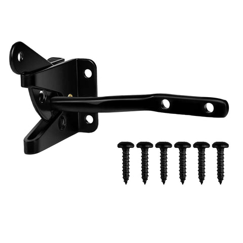 Heavy Duty Gate Hardware Kit With Self Locking Gate Latch 6 Inch T Strap Hinges And 10 Inch Gate Door Handle Pull Black