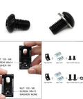 Top Shelf M6 Hardware Bundle Including Screws Slick Slide T Nuts And Flat Washers In Premium Stainless Steel For Pain Free Assembly On 10 Series Aluminum Tracks And Sturdy Diy Bracket Builds showing screws, nuts, and brackets arrangement.