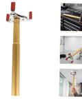 Slick Aluminum Smoke Sensor Removal Tool For Ceilings Universal Fire Alarm Disassembly with red grips and metal jaws.