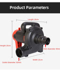 Tough Industrial Workhorse Dust Collector Blower With Six Speed Blowing And Suction 1200W Copper Motor Shop Vacuum showing dimensions and structure.