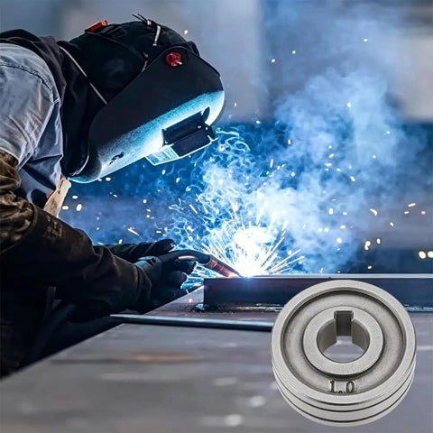 Welding process with a Tough As Nails Bearing Steel V Groove Drive Roller Runs Super Slick For Mig Mag Welders durable upgrade.