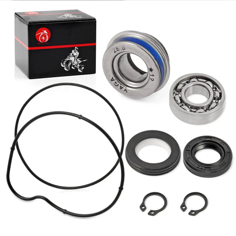 Heavy Duty Water Pump Seal Rebuild Kit With Beefy Bearing And Fresh O Ring Assembly Fits Yamaha Raptor 660R Yfm660R 2001 Through 2005 ATV components.