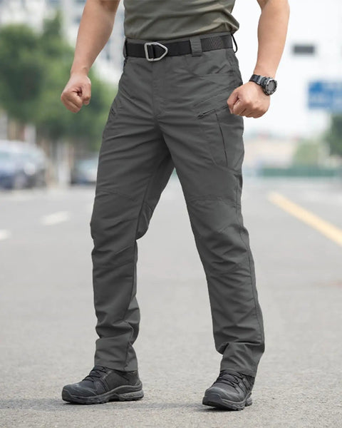 Men's Stretch Tactical Pants Waterproof Ripstop Cargo Pants For Hiking Work And Outdoor Adventures in Dark Gray