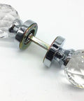 Heavy Duty K9 Crystal Cabinet Pull Handles With Premium Gold Plated Zinc Alloy Build For Killer Modern Drawer Grips and Slick Vanity Knobs That Simply Level Up Any Home Setup Today, showing clear crystal design.