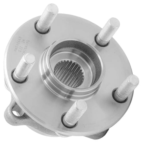 Front Wheel Hub Bearing Assembly 2 Pack Fits Subaru Forester Impreza Crosstrek 2014 Through 2021, detailed view showing stainless steel design.