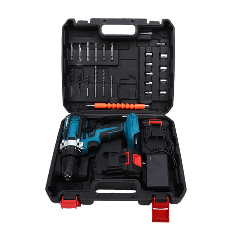 Nifty 2-Speed Cordless Drill for Home Use with US Plug Provides Two Flexible Speed Settings, kit with bits and battery.