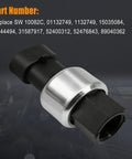 AC Clutch Cycle Switch Sensor Replacement For GM Vehicles Fits Chevy Silverado Tahoe Suburban Express GMC Safari Savana Yukon Easy Install Plug And Play Includes 1132749 15144494 15035084 89040362 Air Conditioner Pressure Sensor Switch