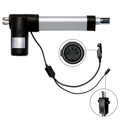 Heavy Duty Electric Recliner Motor Replacement Kit Featuring A Smooth Operator Lift Actuator, showing actuator and wiring.