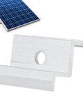Heavy Top No Hassle Rustproof Aluminum Solar Panel Mount Brackets And Mid Clamps Easy Install close-up of aluminum mid clamp