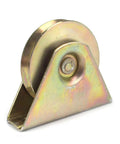 Heavy Duty Rock Solid 4 Inch Gold V Groove Wheel For Sliding Industrial Gate Tracks And Service Carts With Smooth Rolling Performance