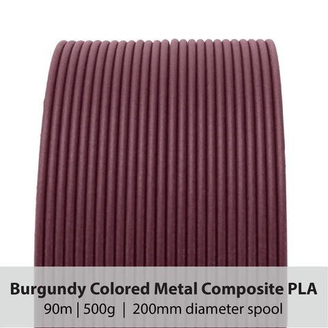 Burgundy Stainless Steel Filament For 3D Printers Packing Sixty Percent Steel Content Gives A Legit Heft To Every Print And Crafts A Dope Patina Finish On This 500G Spool