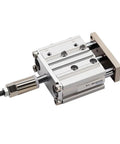 Top Drawer Adjustable Stroke Pneumatic Guide Cylinder With 12 Mm And 16 Mm Bore Sizes Three Axis Rod Setup for industrial automation.