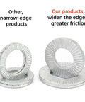 Comparison of Heavy Duty 304 Stainless Steel Double Layer Locking Washers Anti Loosening Belleville Spring Fasteners for 7/8 Inch use.
