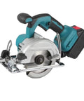 Cordless Mini Chainsaw Lightweight One Hand Electric Pruner Battery Powered Outdoor Cutter complete with cutting guard.