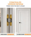 Tough As Nails Concealed Self Closing Door Hinge Satin Gold Hydraulic Adjustable Speed 180 Degree smooth gliding when door is closed