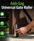 Anti-Sag Universal Gate Roller with heavy duty design, easy setup, and smooth glide for efficient gate operation.