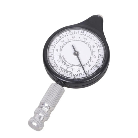 Heavy Duty Rock Solid Map Distance Measurer Built Like A Tank For Spot On Tracking and No Sweat Handling On Rough Outdoor Job Sites By Seasoned Surveyors And Engineers, black circular measuring device with precision dial.