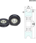 Rock Solid 2 Pack Delrin Pom Bearing Wheels With Slick Nylon Track Guide Rollers 8 mm Bore 40 mm Diameter Idler Pulleys BSU60840 10 Specs