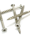 Dead Nuts Corrosion Resistant Stainless Deck Screws 100 Pack Square Drive Type 17 Wood Point, 2-1/2" size.