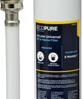 Top Shelf Universal RV And Marine In Line Water Filter, 6-month filter life, hooks up to garden hoses, reduces chlorine and sediment.