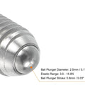 Close-up of Heavy Duty Ball Point Set Screws M4 X 12mm 304 Stainless Steel Spring Loaded Hex Socket Fasteners showing plunger details.